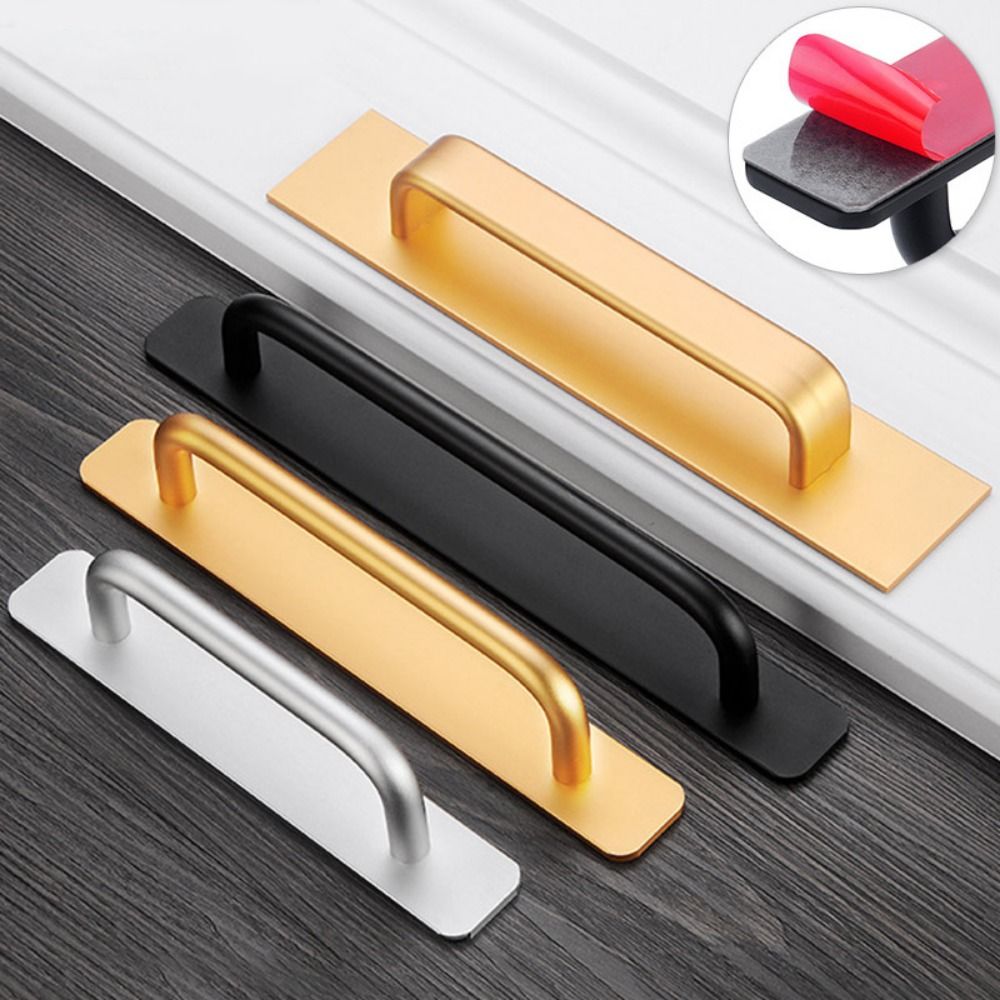 Furniture Hardware Restoration - Punch-free Door Handle Aluminum Kitchen Cabinet