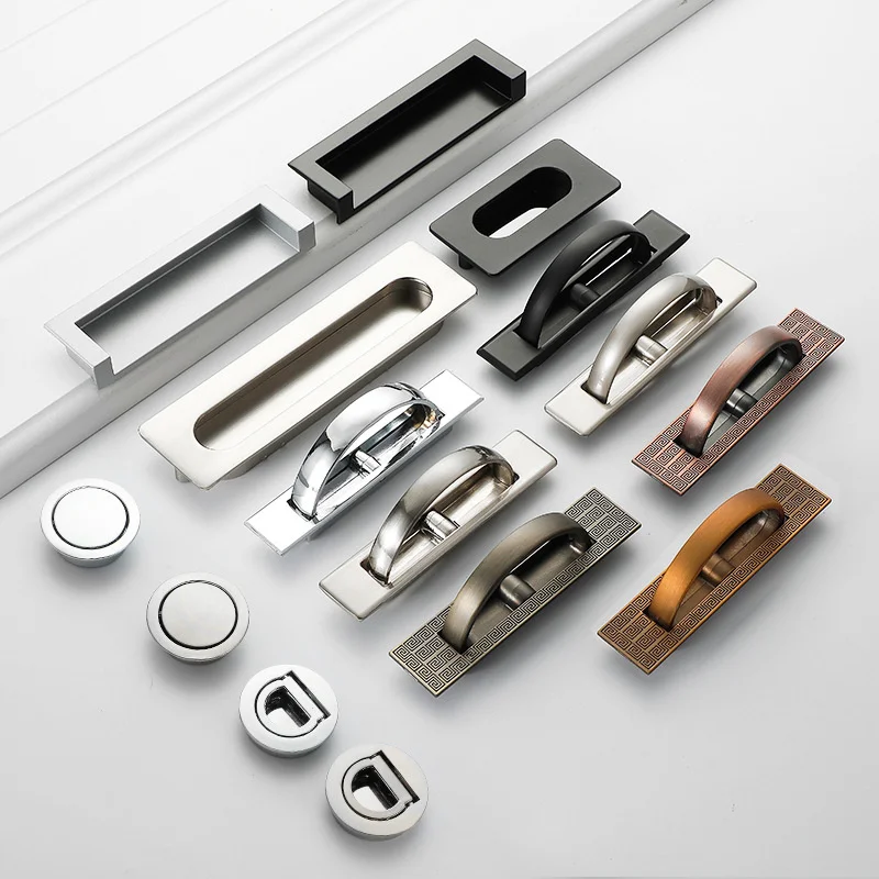 Japanese Furniture Hardware - Concealed Japanese tatami handle, embedded concealed