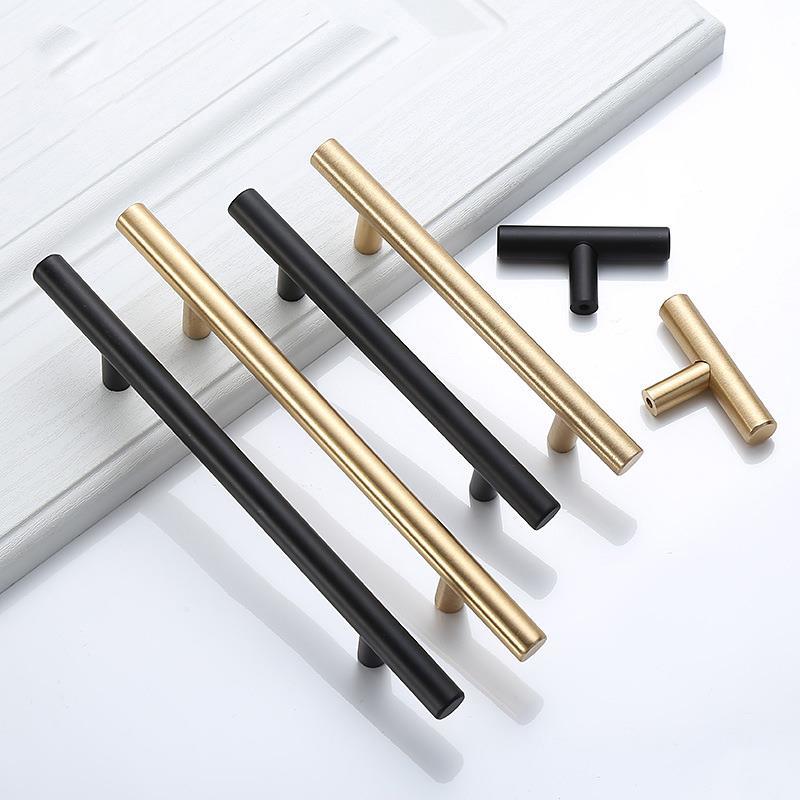 Modern Gold Brushed Straight C - Furniture Hardware Restoration recension och pris