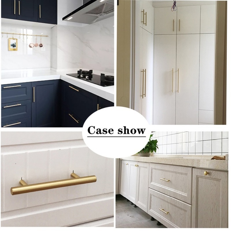 Modern Gold Brushed Straight C - Furniture Hardware Restoration recension och pris