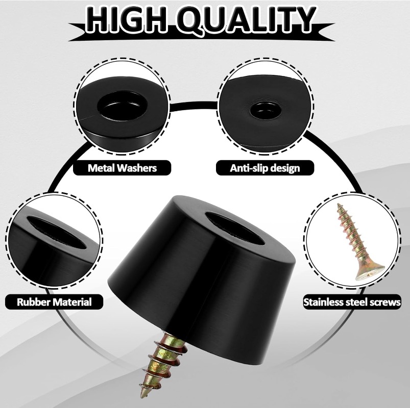 80/8pcs Rubber Pads Floor Prot - Furniture Hardware Covers recension och pris