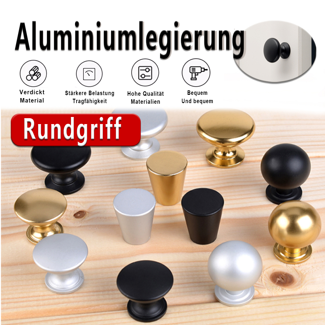 5PCS Aluminum  Kitchen Cupboar - Furniture Hardware Restoration recension och pris